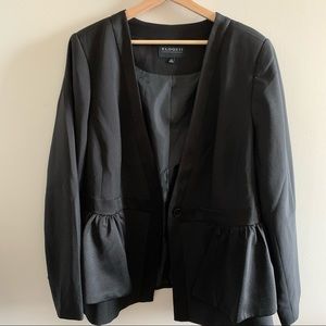 Eloquii Peplum Blazer Black Size 20